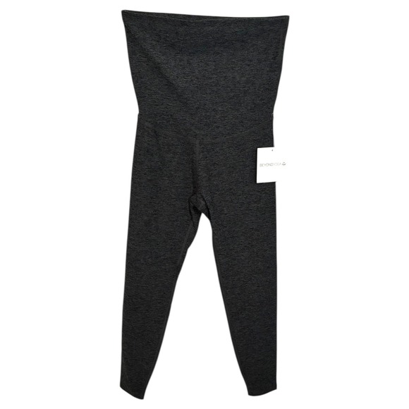 Beyond Yoga Beyond the Bump Heather Gray Maternity Leggings M $105 - Picture 1 of 8